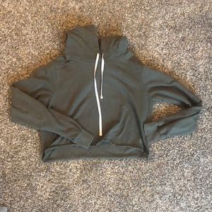 Soffe Cropped Green Hoodie